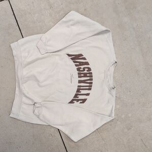 White Nashville Graphic Sweater